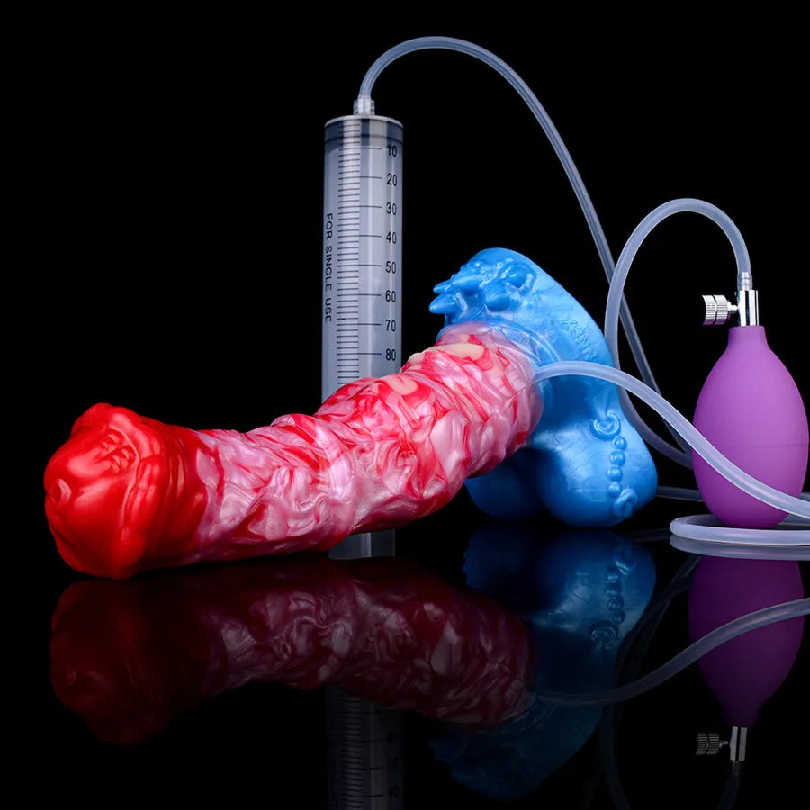 20cm Opblaasbare Horse Knot Squirtingdildo