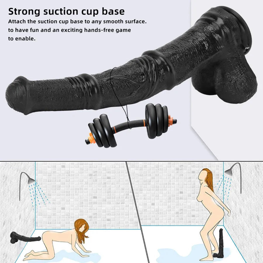 37cm Realistische XXL Horse Black Dildo
