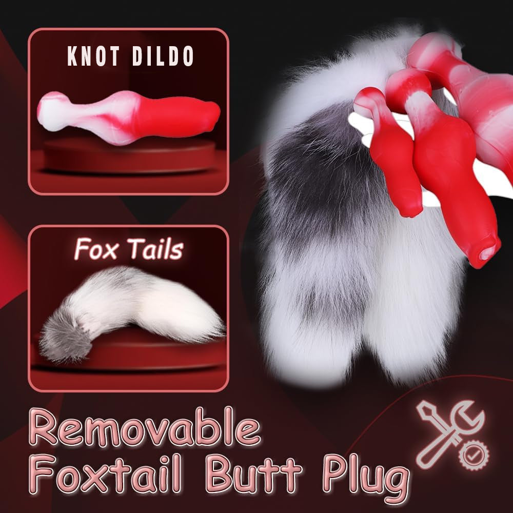 Wolf Staart Buttplug Knot Siliconen Dieren Fantasy