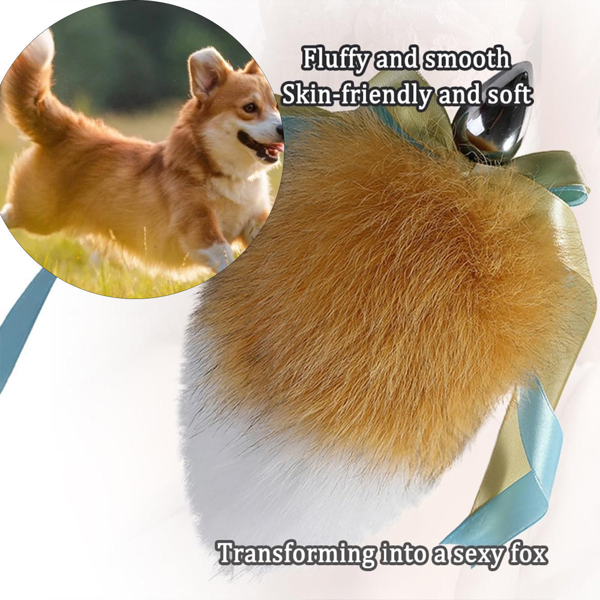 Corgi Dog Tail Plug Oorenset Vier Maten