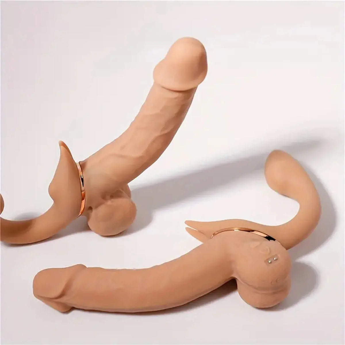 18cm Realistische Dubbele Vibrerende Strapless Dildo