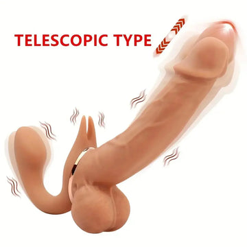 18cm Realistische Dubbele Vibrerende Strapless Dildo