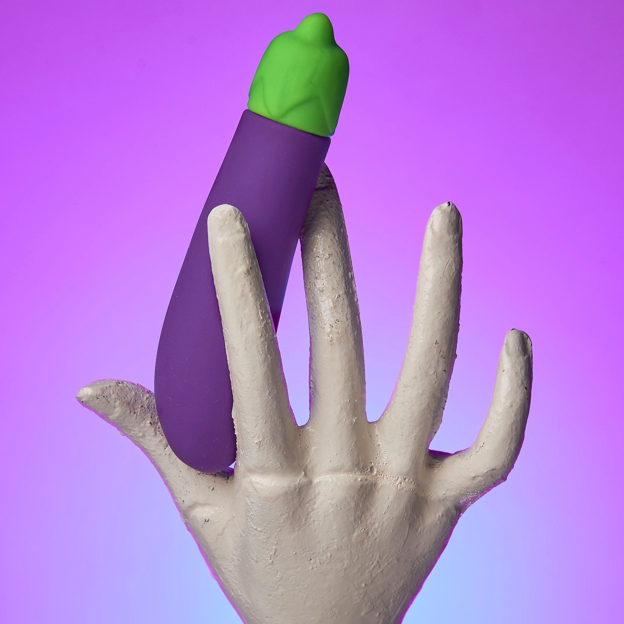 Paarse Mini Clitoris Vibrator Met Aubergine Vorm