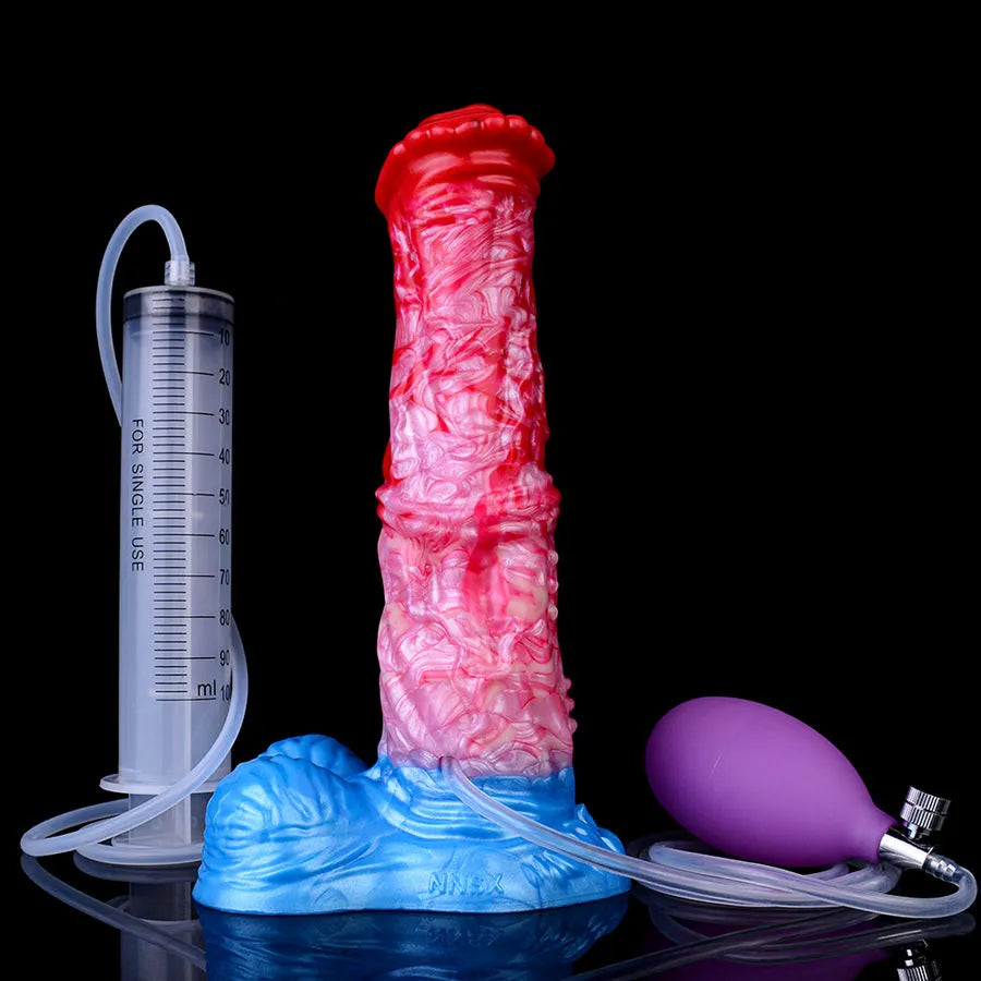 Opblaasbare Horse Squirtingdildo 21 cm Met Ejaculatiefunctie