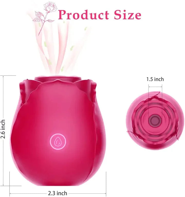 Zwarte Siliconen Rose Toy Met Magnetisch Opladen