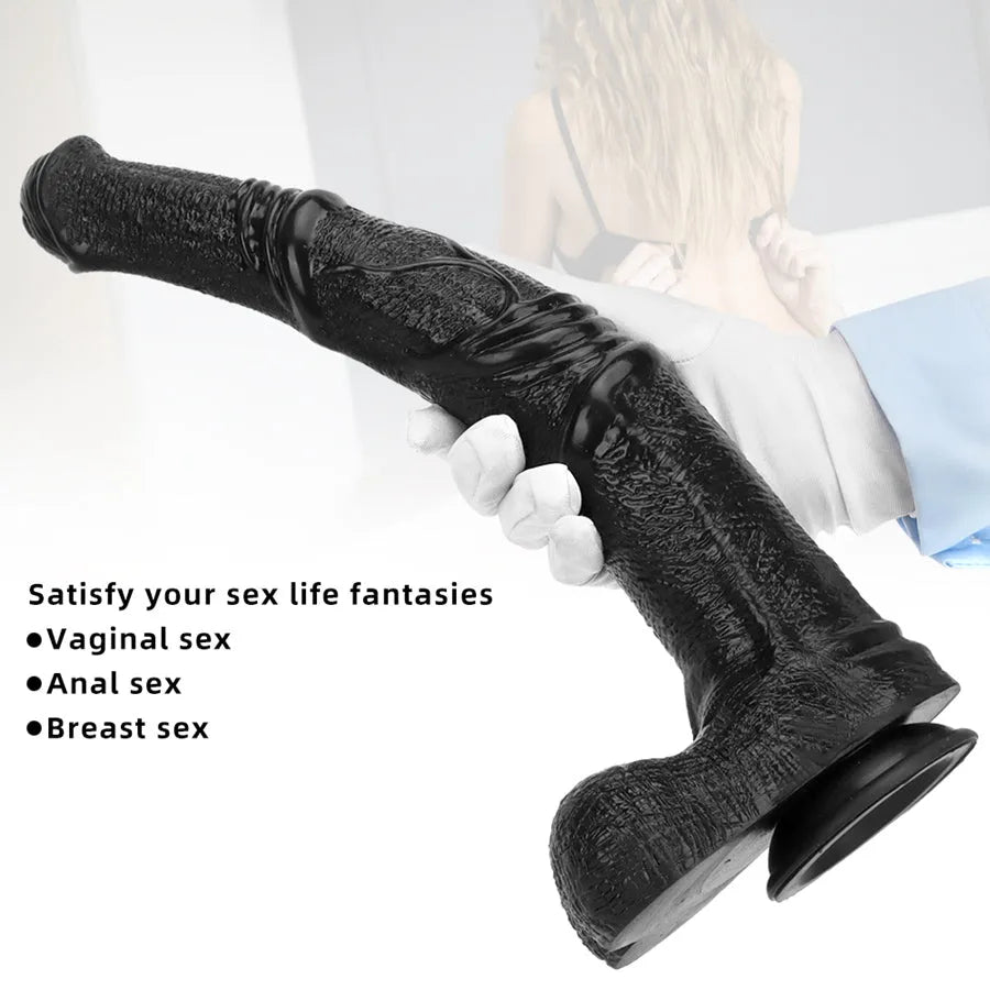 37cm Realistische XXL Horse Black Dildo