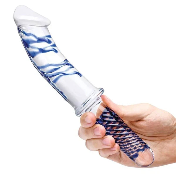 Large Glass Dildo 11 Inch With Handle