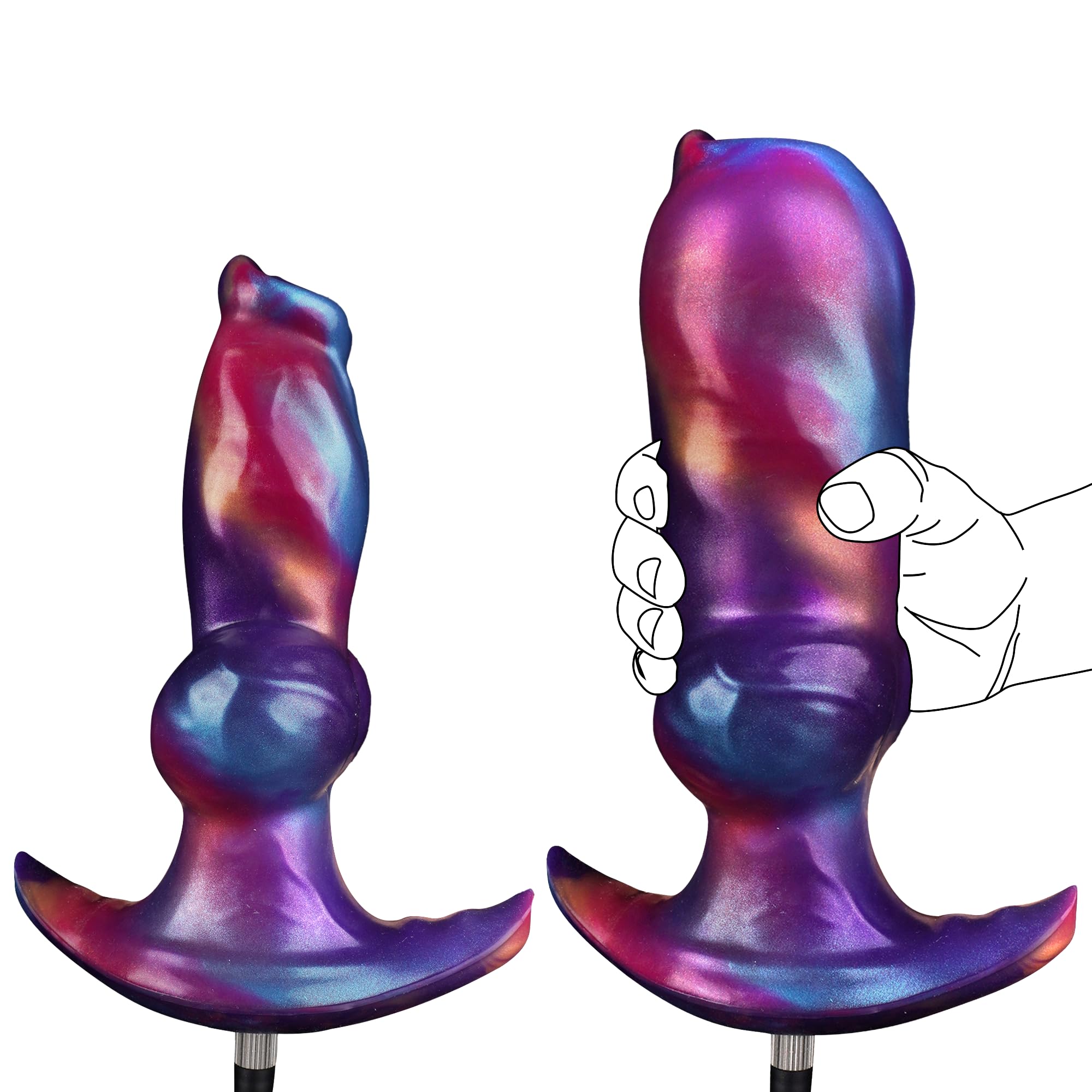 17 cm Fantasy Dog Knot Opblaasbare Buttplug