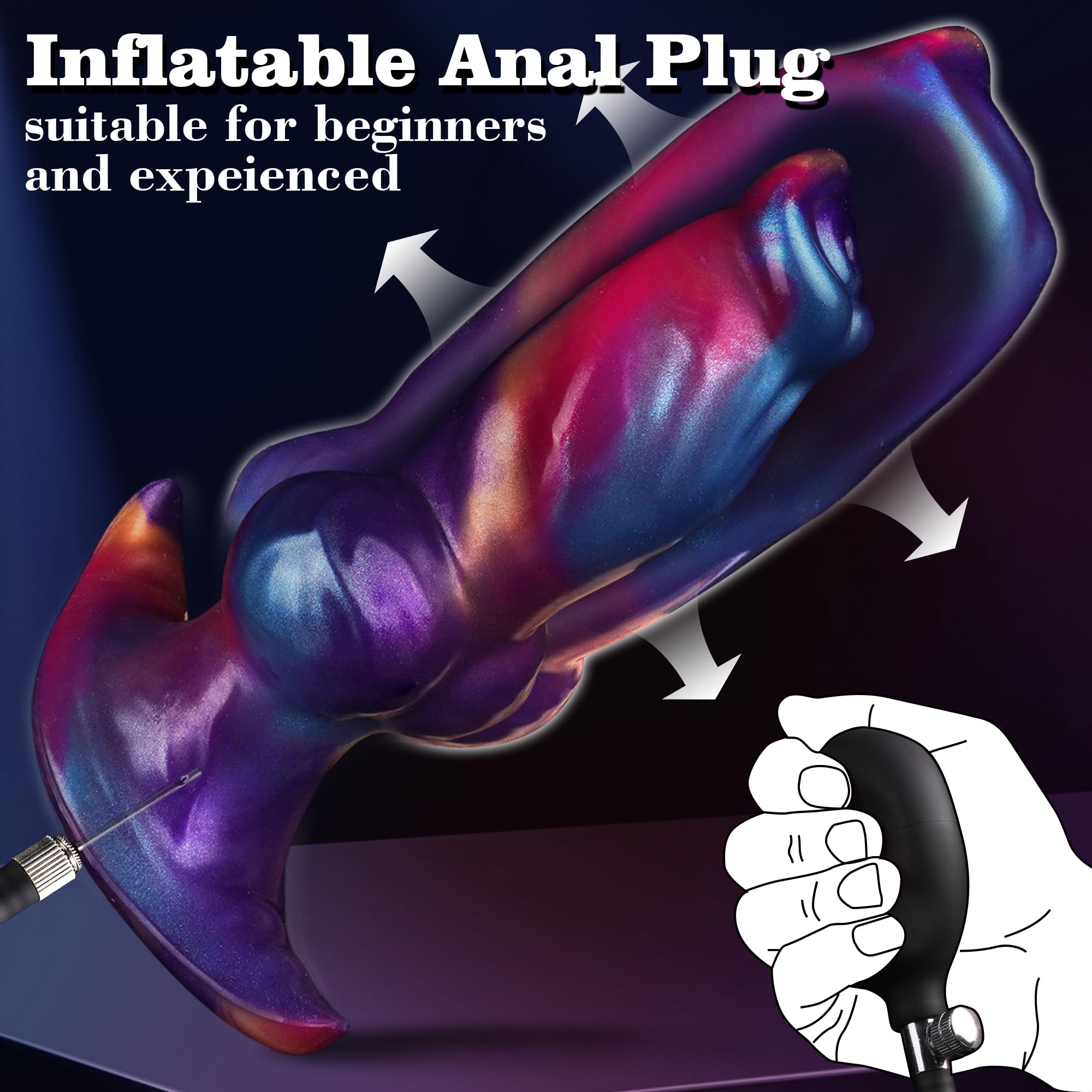 17 cm Fantasy Dog Knot Opblaasbare Buttplug