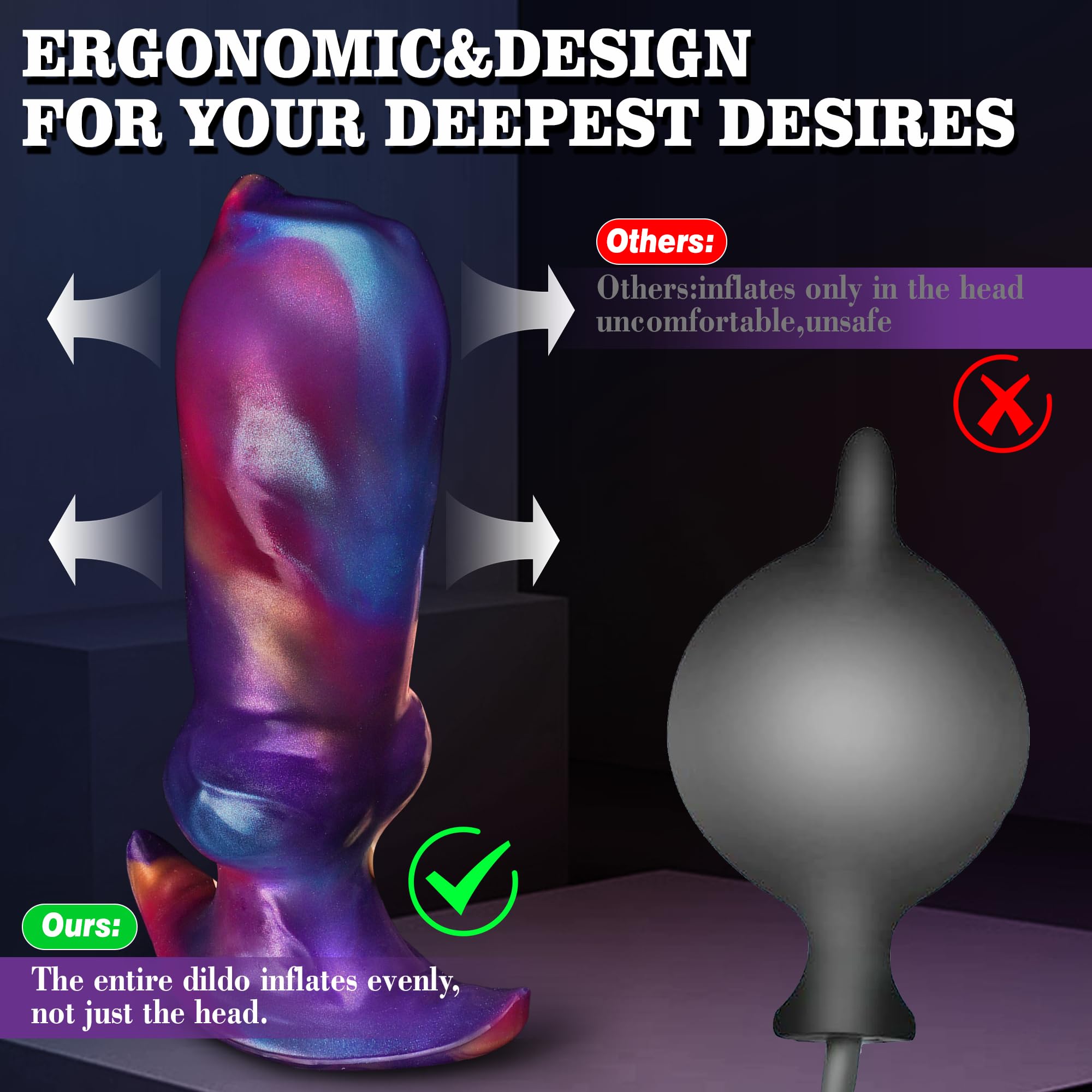 17 cm Fantasy Dog Knot Opblaasbare Buttplug