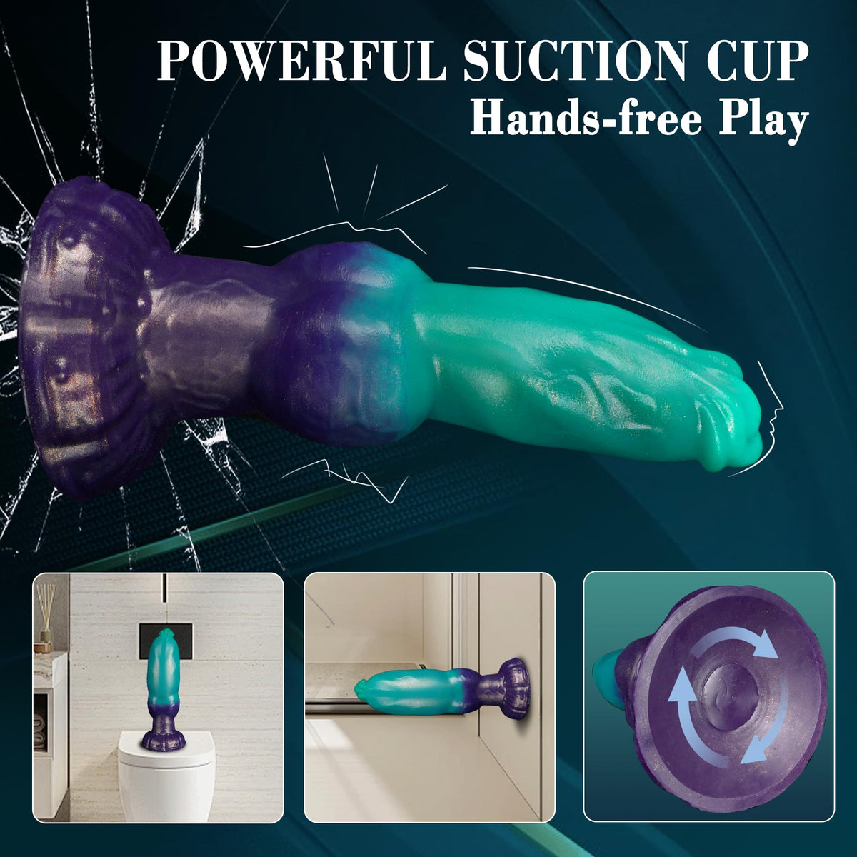 20cm Groene Inflatable Dog Dildo Met Knot