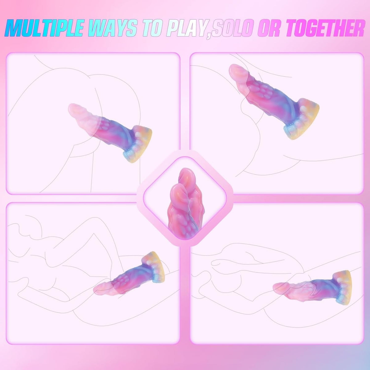 12cm Roze Blauwe Monster Dildo Met Zuignap