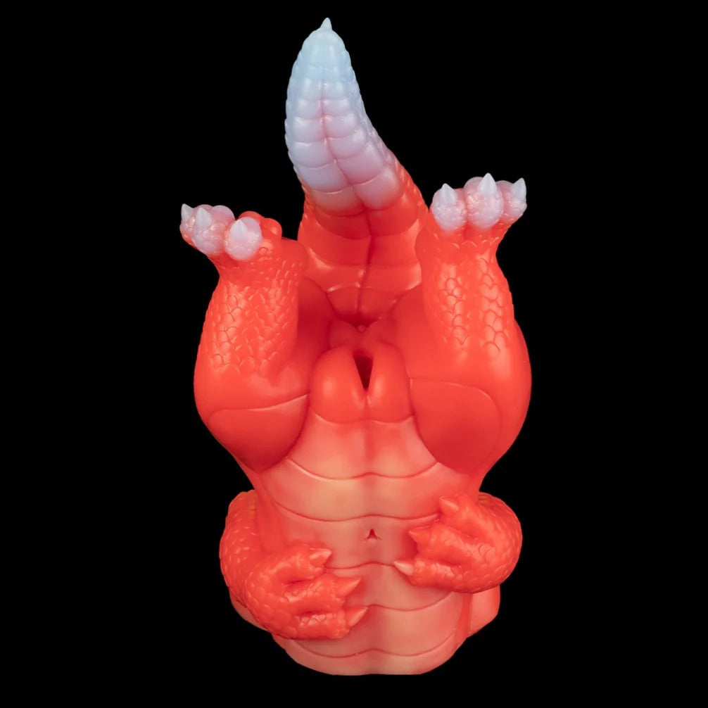 Rode Dinosaurus Pocket Pussy Met Dubbele Ingang