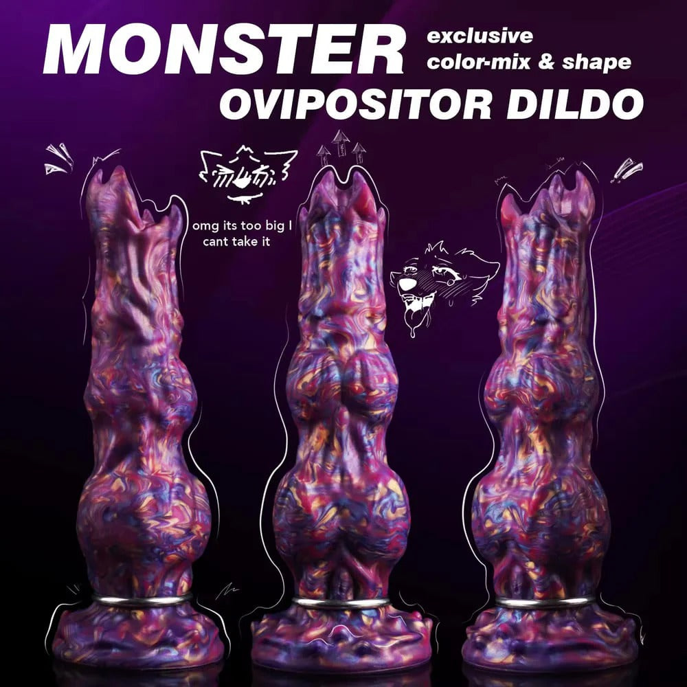 10 Inch Purple Alien Ovipositor Dildo
