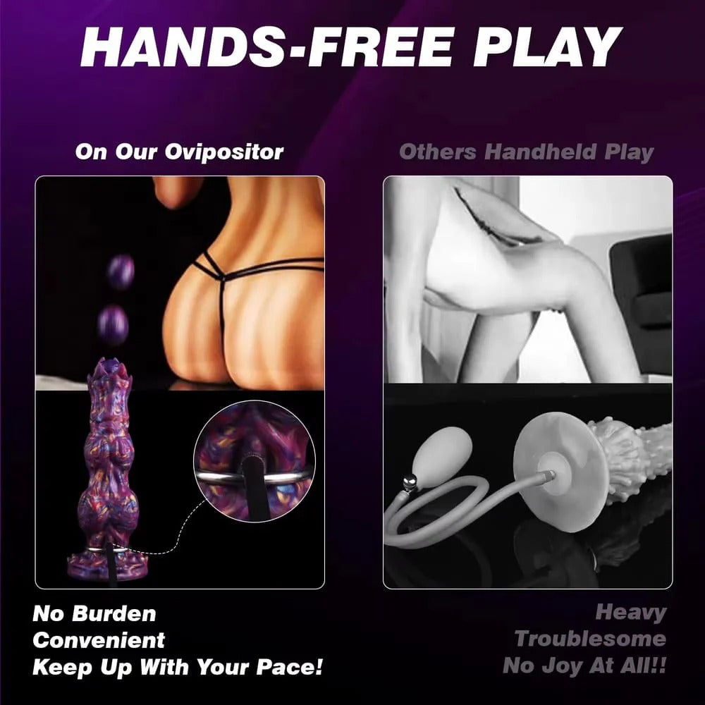 10 Inch Purple Alien Ovipositor Dildo