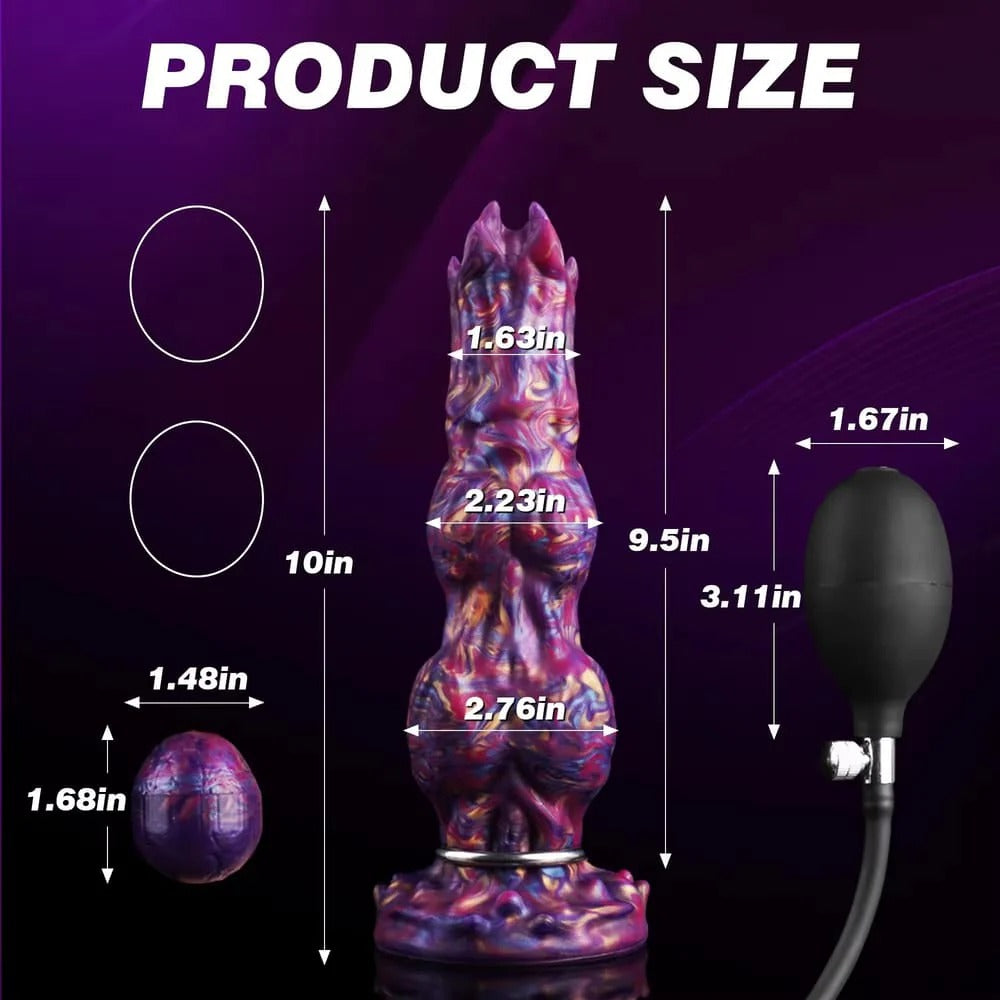 10 Inch Purple Alien Ovipositor Dildo