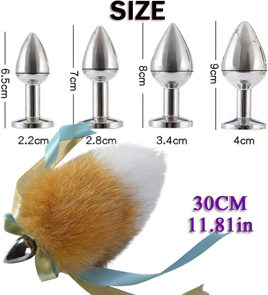 Corgi Dog Tail Plug Oorenset Vier Maten