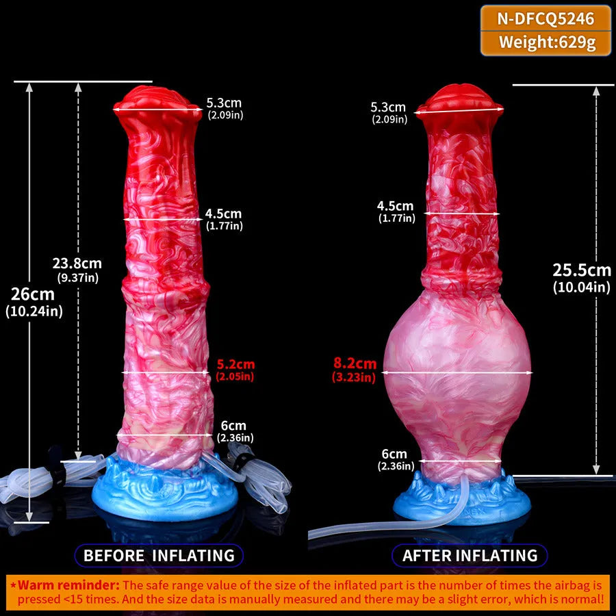 26 cm Horse Inflatable Squirtingdildo
