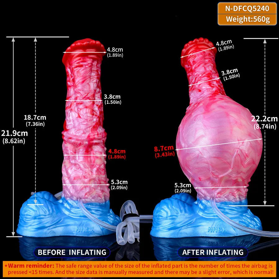 Opblaasbare Horse Squirtingdildo 21 cm Met Ejaculatiefunctie