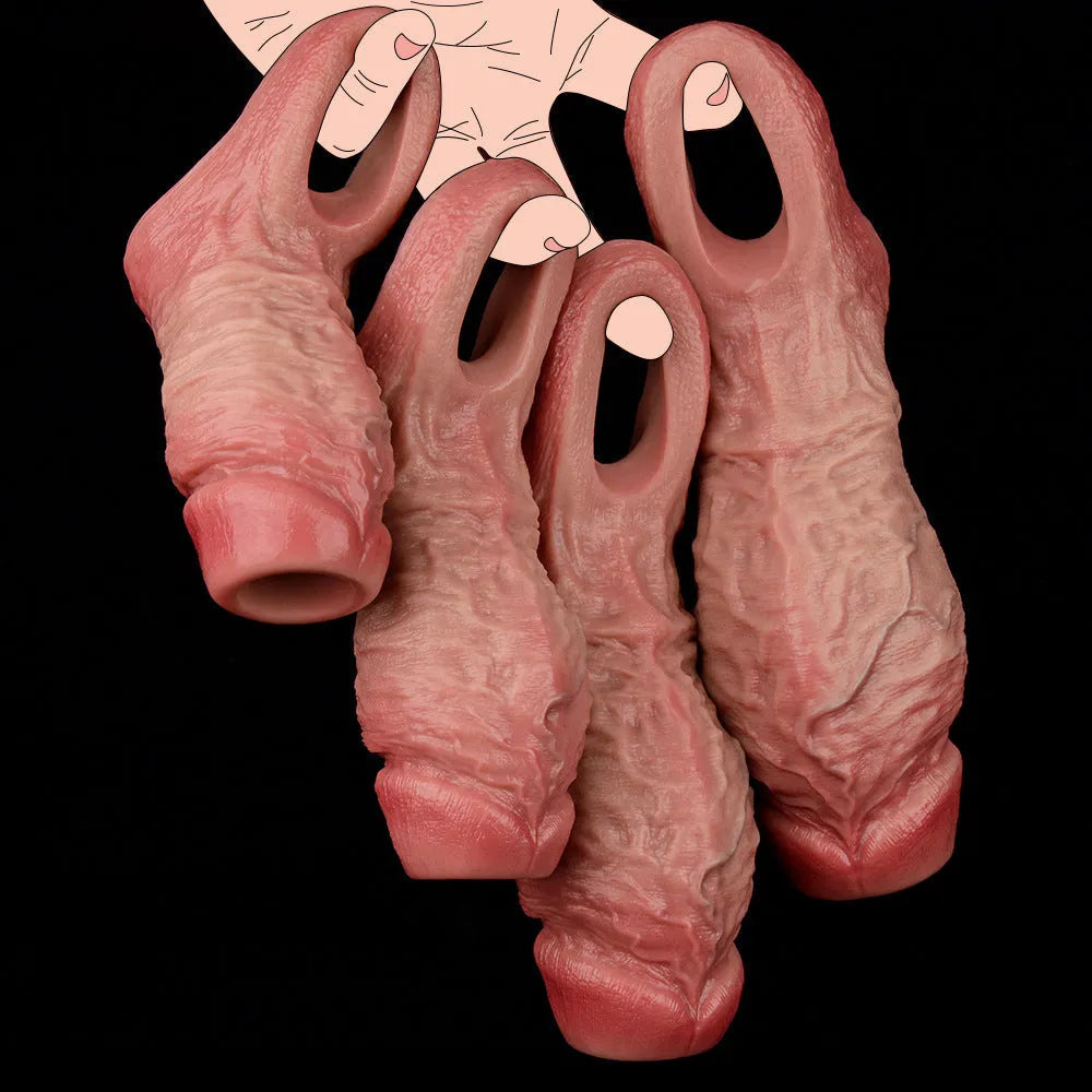 Realistische Delay Penis Sleeve in Vier Maten