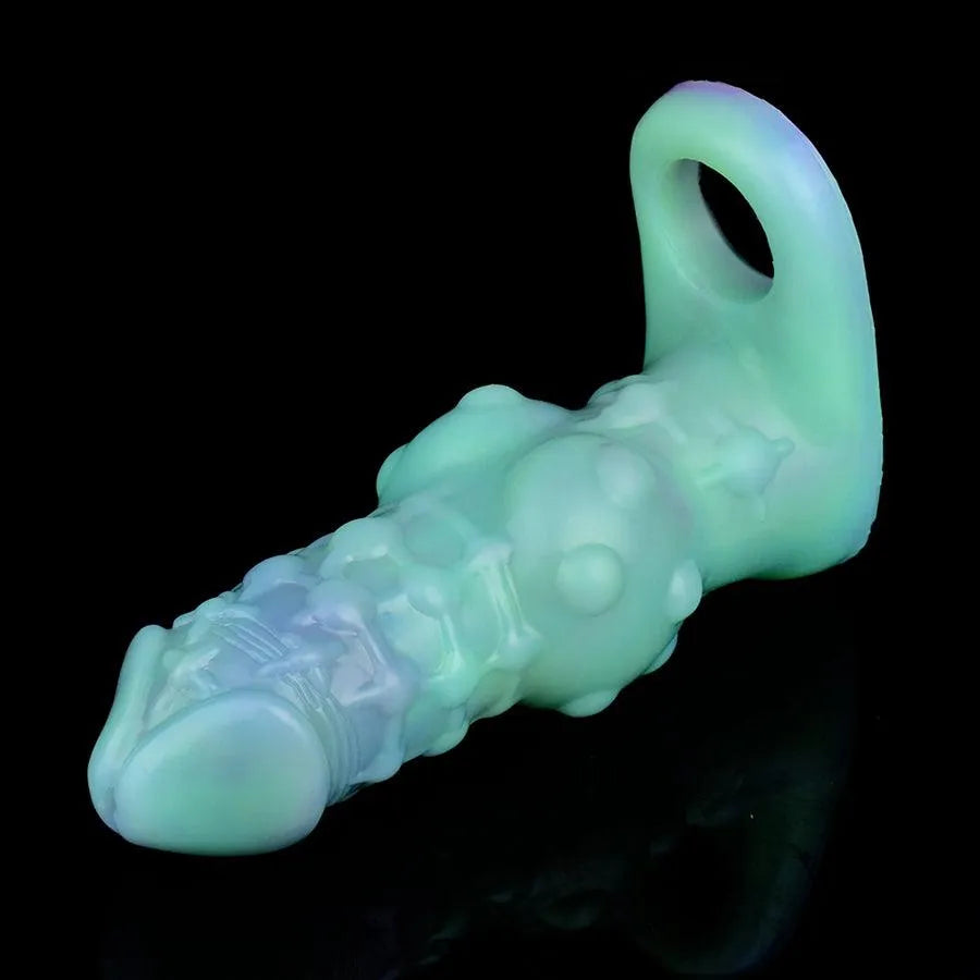 Groene Peni Sleeve Met Glow Textuur