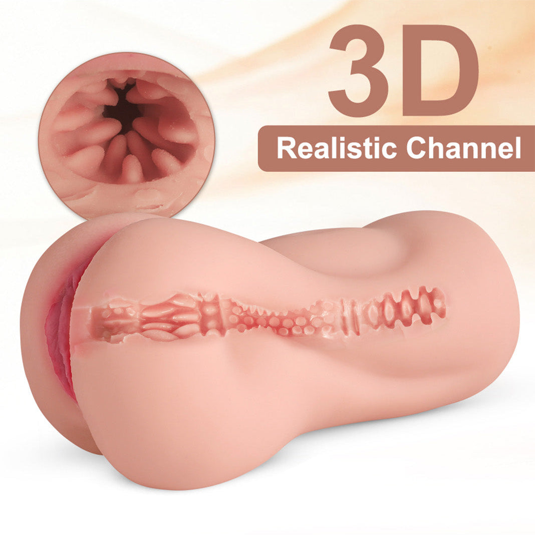 Roze Vibrerende Kunstvagina Met Zachte Kleine Schaamlippen