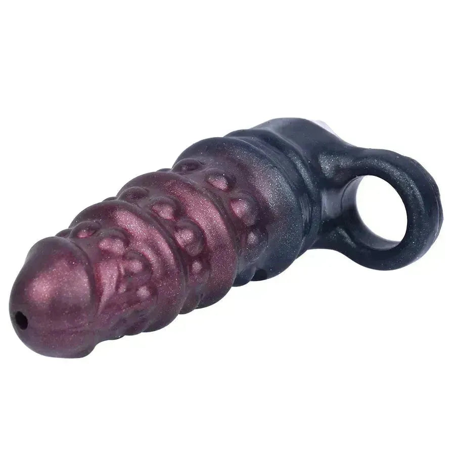Realistic Ribbed Silicone Penis Sleeve 15cm