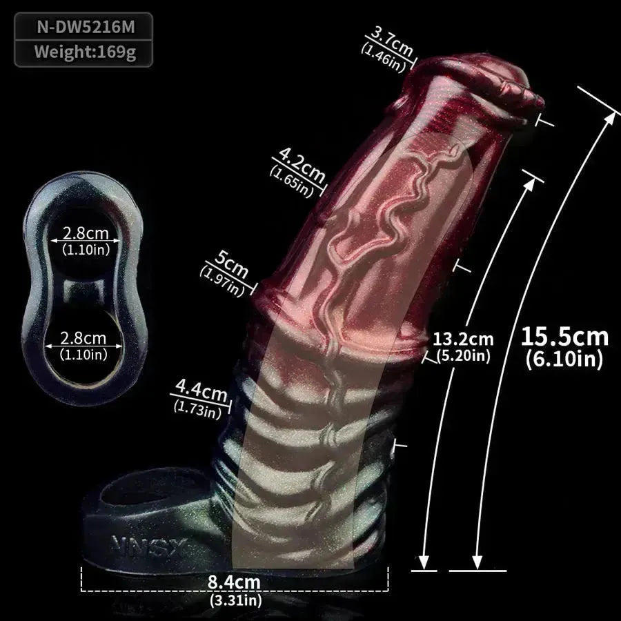 17 cm Grote Fantasy Horse Cock Sleeve