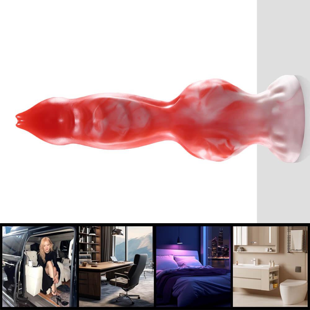 Rode Knot Silicone Fantasy Dogdildo