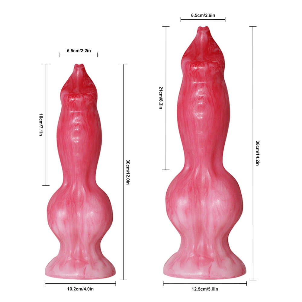 Rode Knot Silicone Fantasy Dogdildo