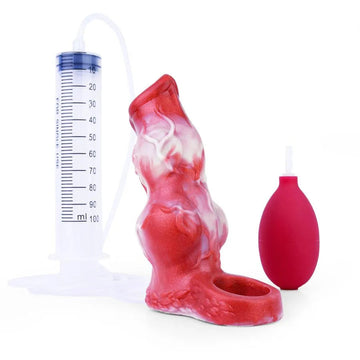 Dubbele Knot Siliconen Squirting Penis Sleeves