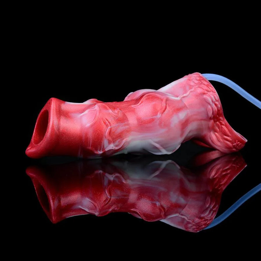 Dubbele Knot Siliconen Squirting Penis Sleeves