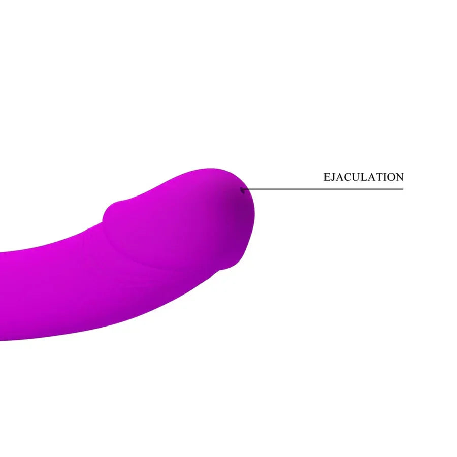 Paarse Strapless Strapon Dildo Met Squirtingfunctie