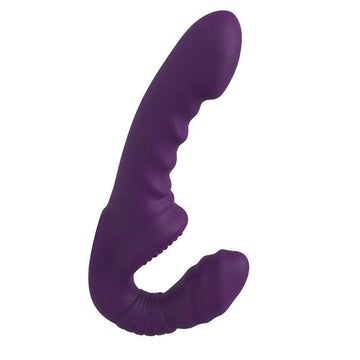 Paarse Strapless Strapon Met Afstandsbediening Voor Koppels
