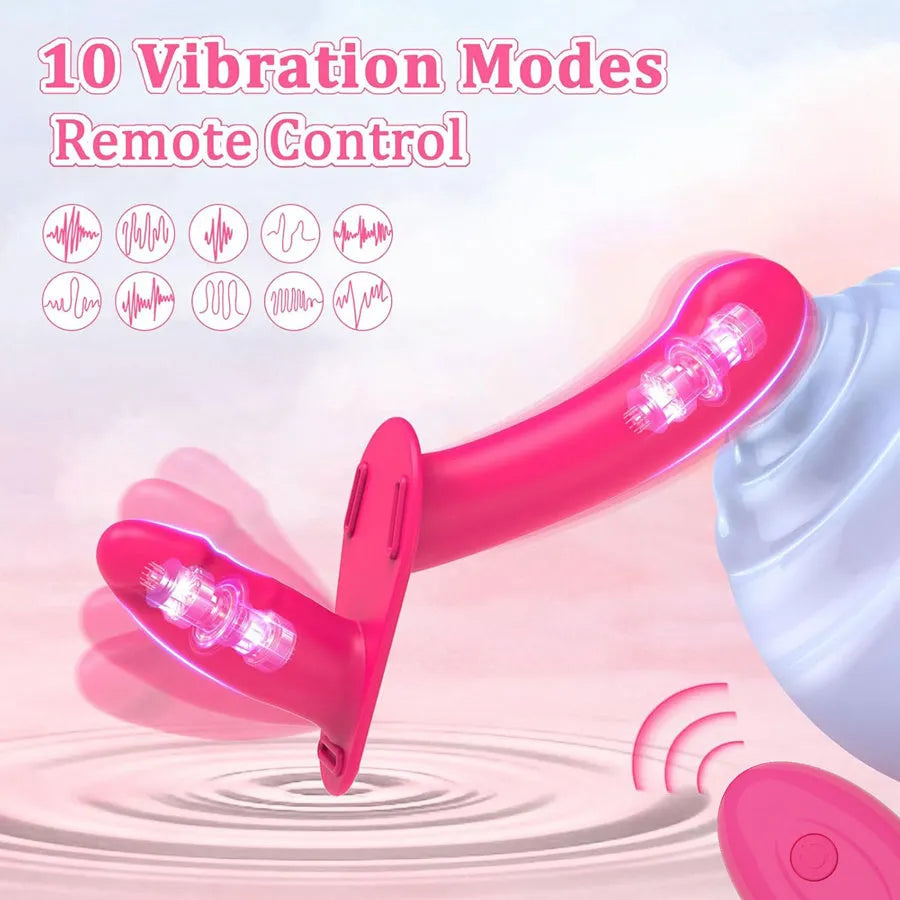 Kleine Strapless Vibrerende Dubbele Dildo Strapon