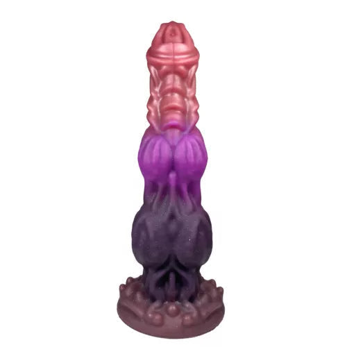 Paarse Alien Monsterdildo met Dubbele Knot Zuignap