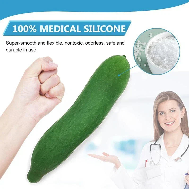 Groene Komkommer Opblaasbare Butt Plug Met Pomp