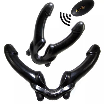 Vibrerende Dubbele Strapless Strapon Met Afstandsbediening