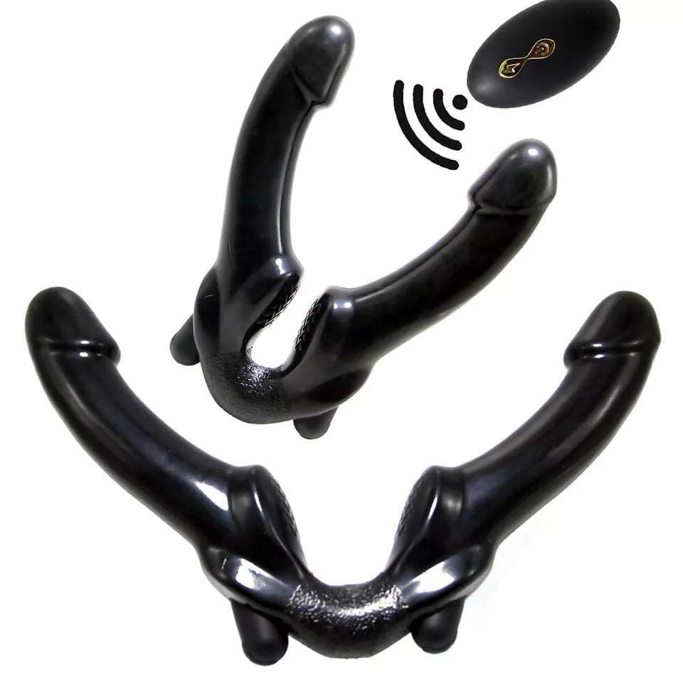 Vibrerende Dubbele Strapless Strapon Met Afstandsbediening