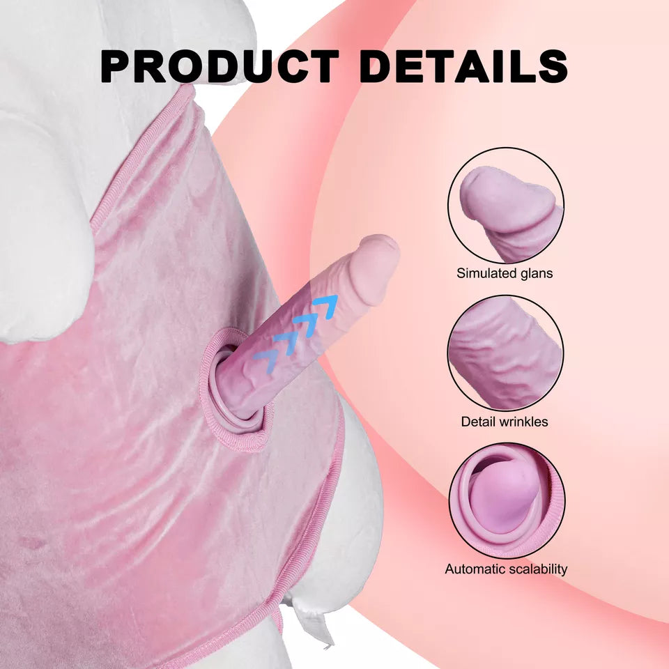 Pluche Beer Sex Machine Met Verwarmde Dildo