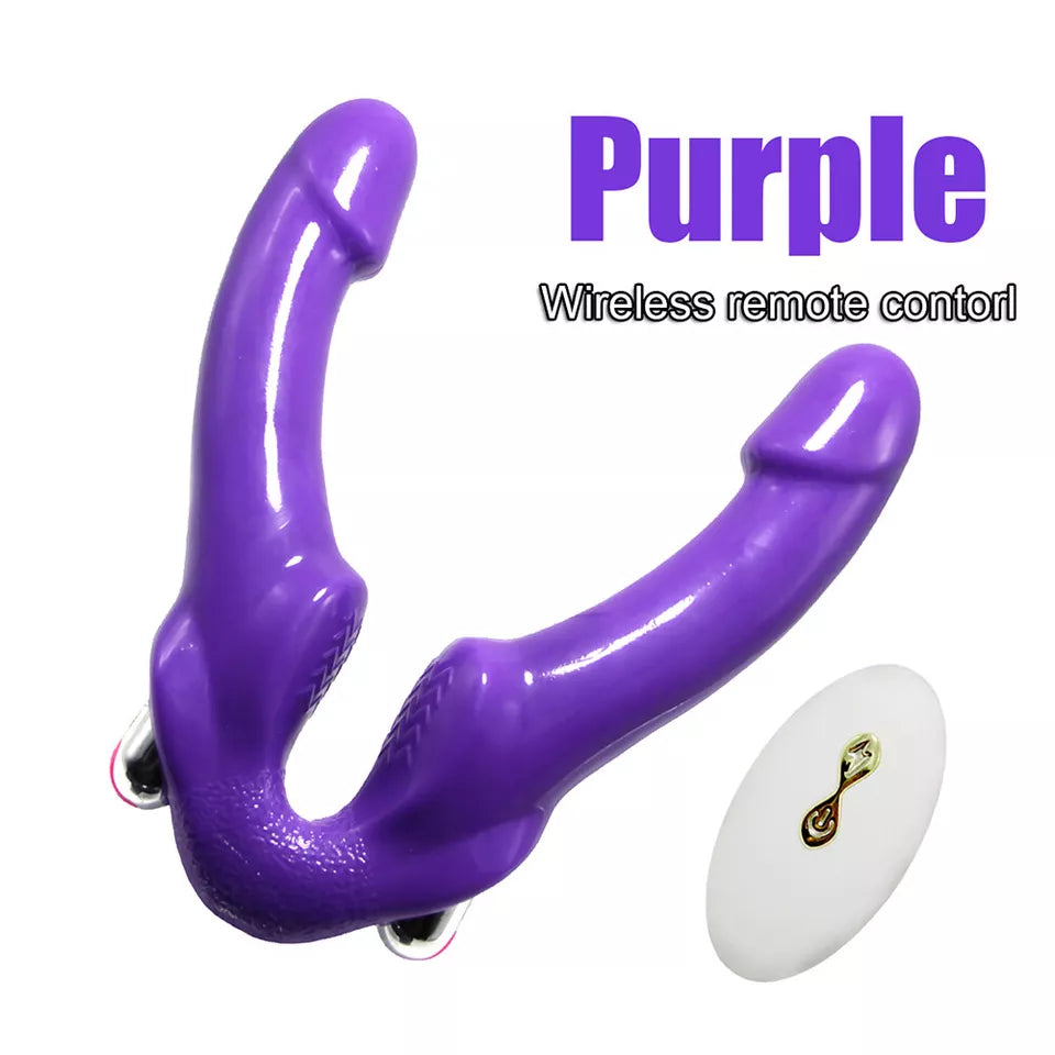 Vibrerende Dubbele Strapless Strapon Met Afstandsbediening
