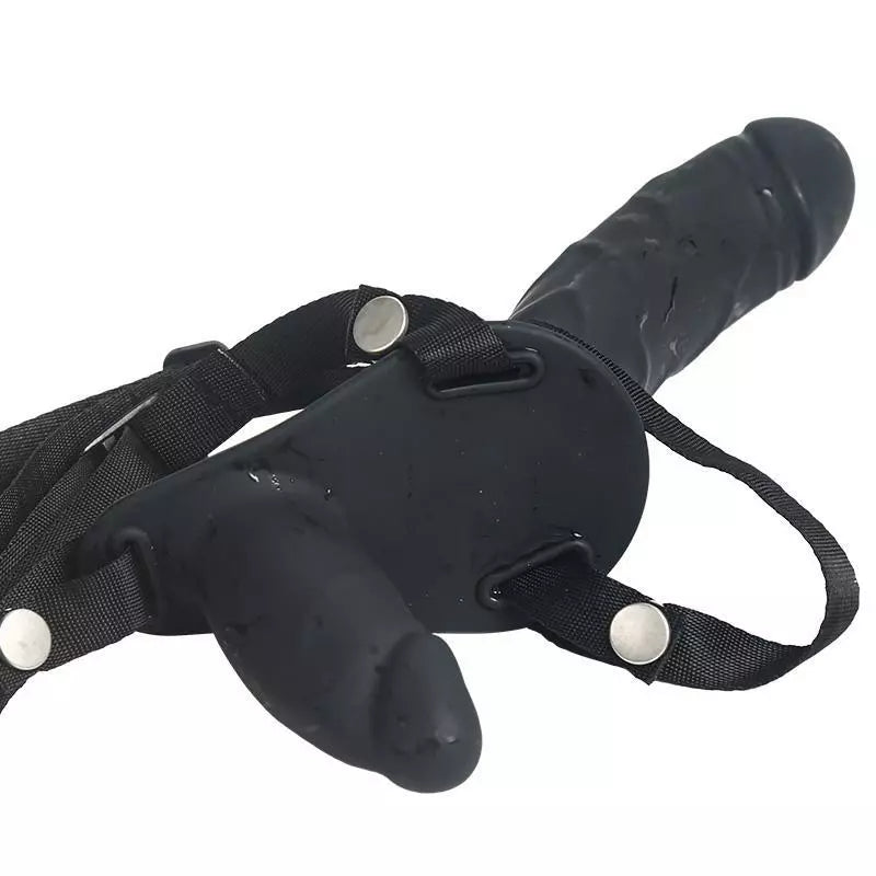 Dubbele Strapon Met Vibratie En Afstandsbediening