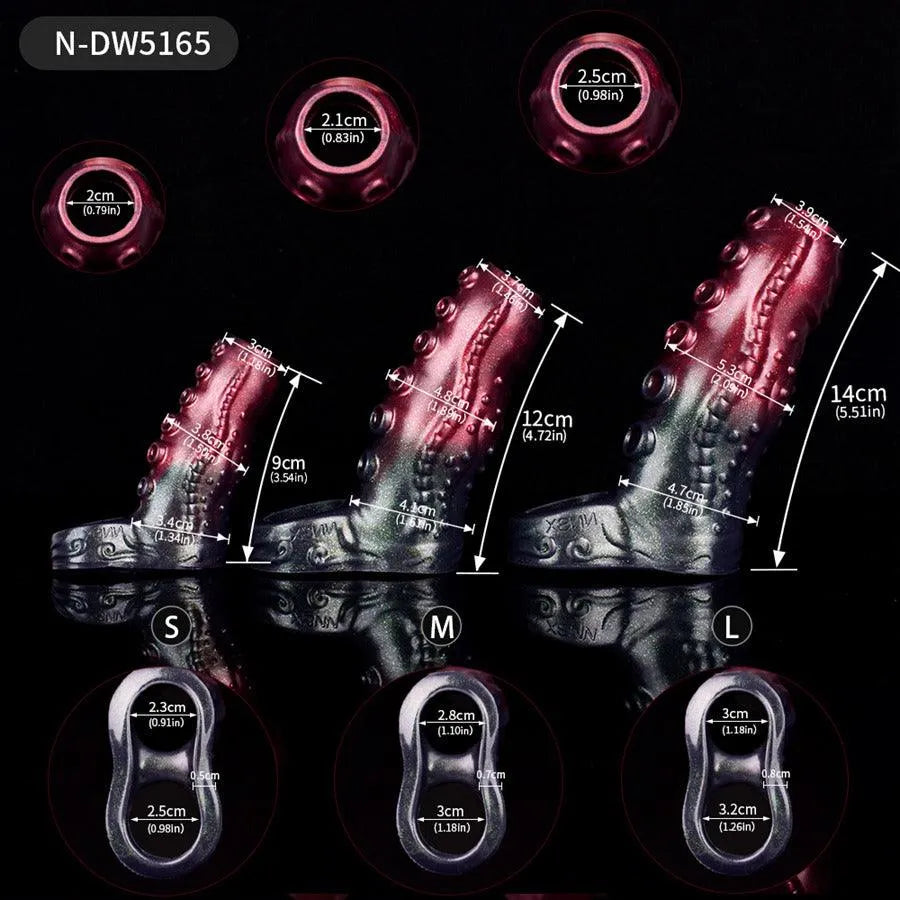 Monster Tentakel Penis Sleeve Met Siliconen