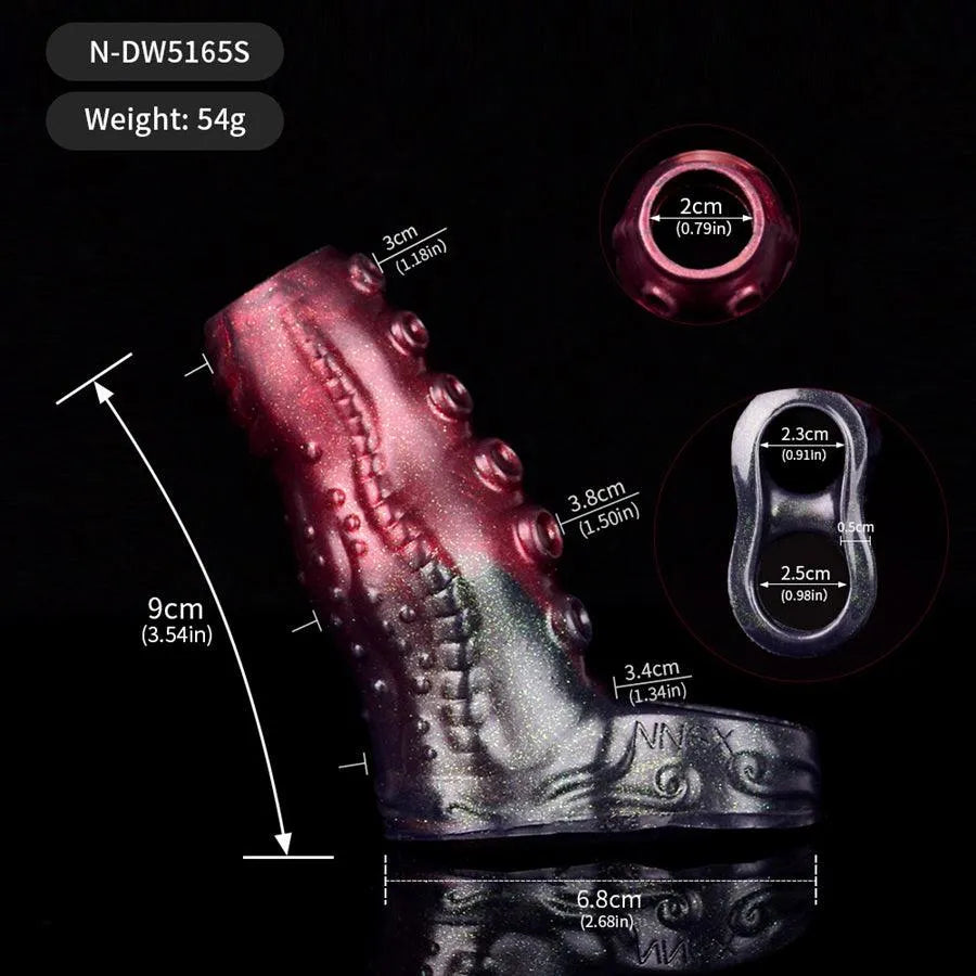 Monster Tentakel Penis Sleeve Met Siliconen