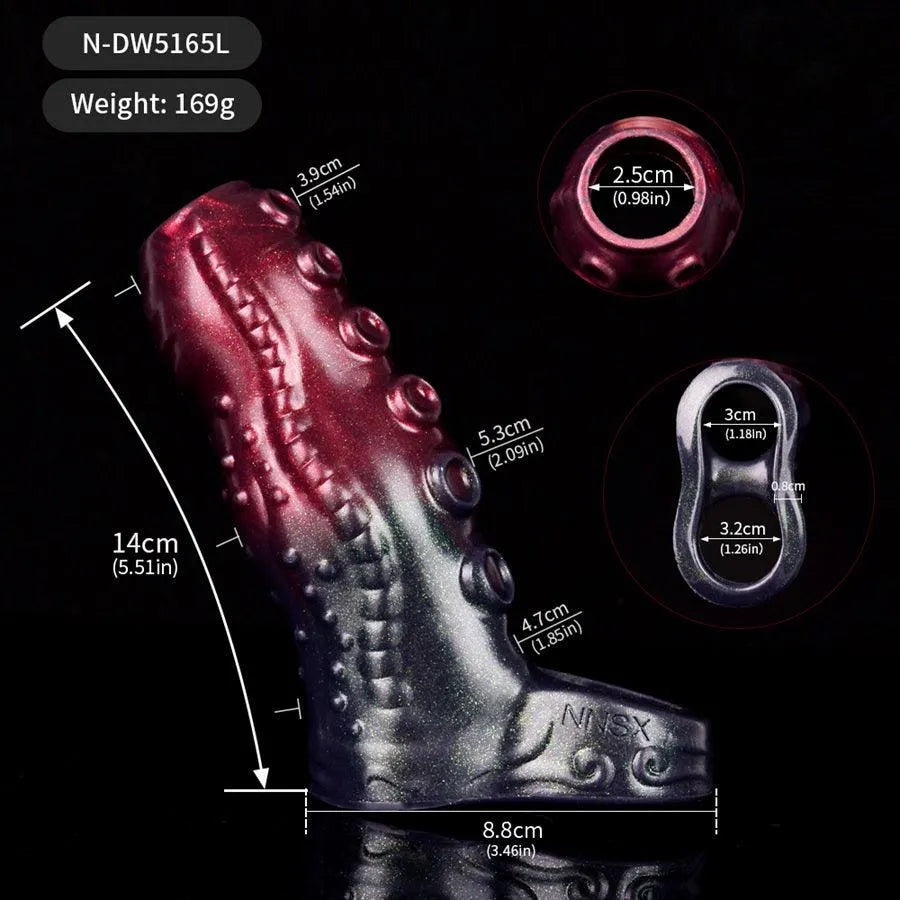 Monster Tentakel Penis Sleeve Met Siliconen