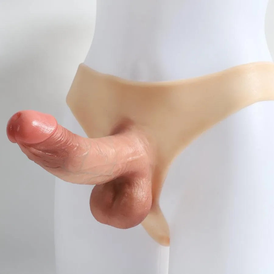 20.3cm Realistische Voorbinddildo Hollow Voor Koppels