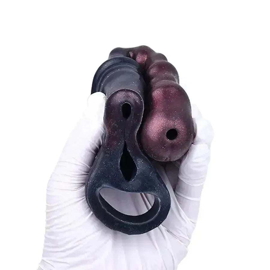 Realistic Ribbed Silicone Penis Sleeve 15cm