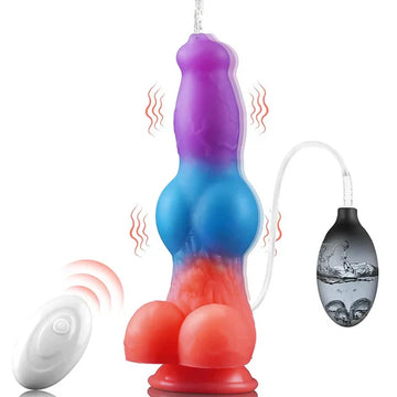 23 cm Kleurrijke Vibrerende Squirtingdildo Met Afstandsbediening