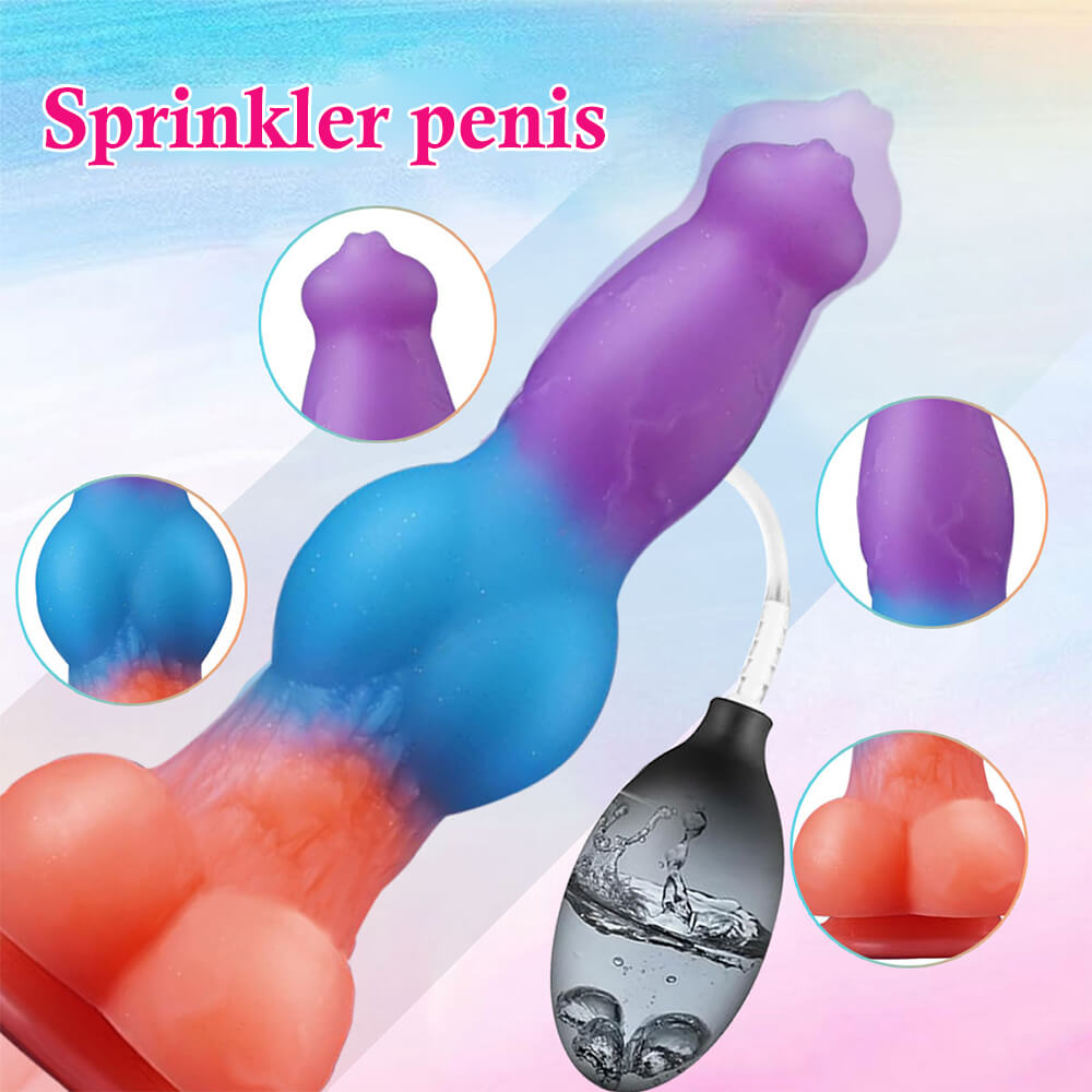 23 cm Kleurrijke Vibrerende Squirtingdildo Met Afstandsbediening