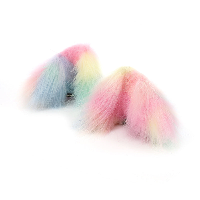 Regenboog Bunny Anal Plug Afneembare Staart Konijnenoren